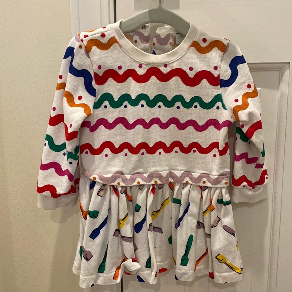 Stella McCartney kids girls long sleeve sweatshirt dress